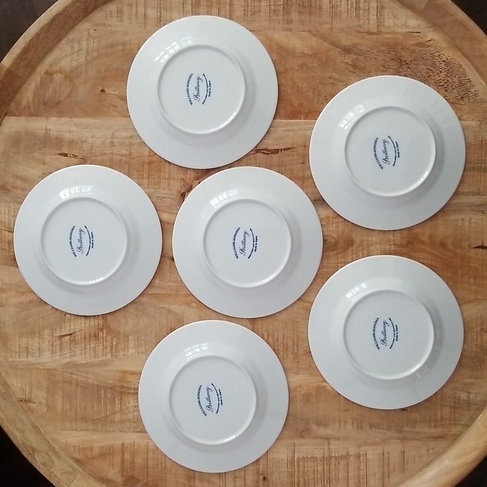 Vintage Williams Sonoma Brittany Salad Plates set of Six - Picture 8 of 15